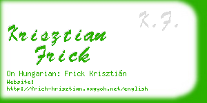 krisztian frick business card